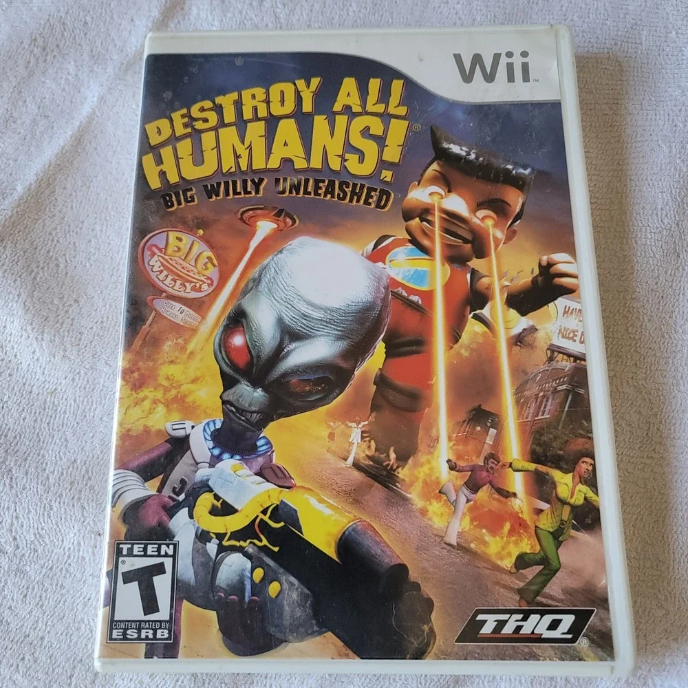 Destroy All Humans! Big Willy Unleashed Wii 2008 case & disc‎ NO MANUAL